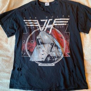 Distressed Van Halen band tee